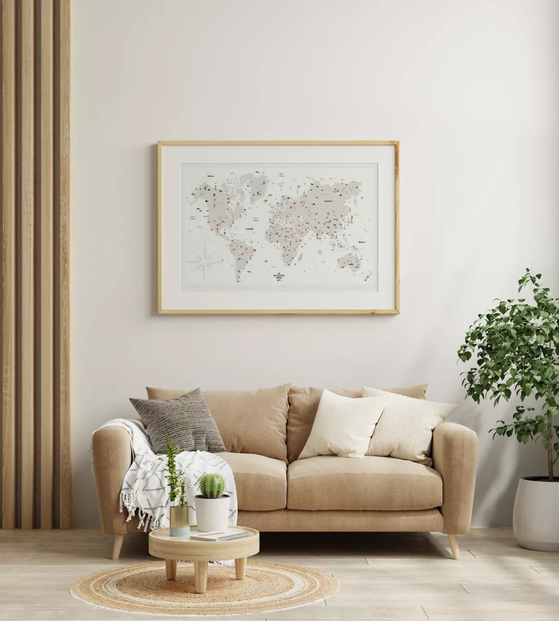 Carte du Monde - Affiche à dater