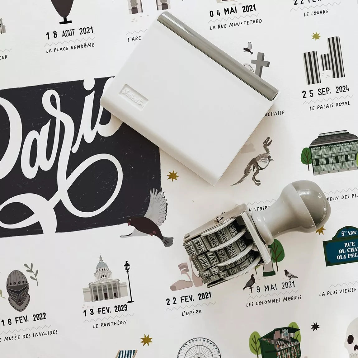 Carte de Paris - Affiche à dater