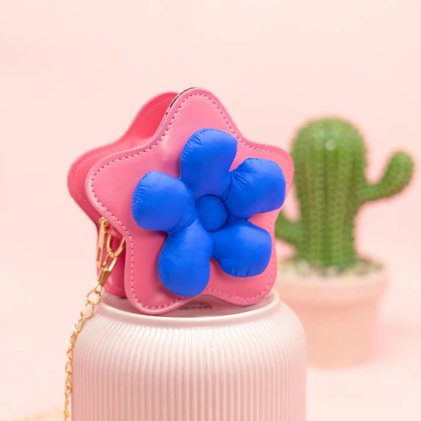 Mini sac fleurs - Rose