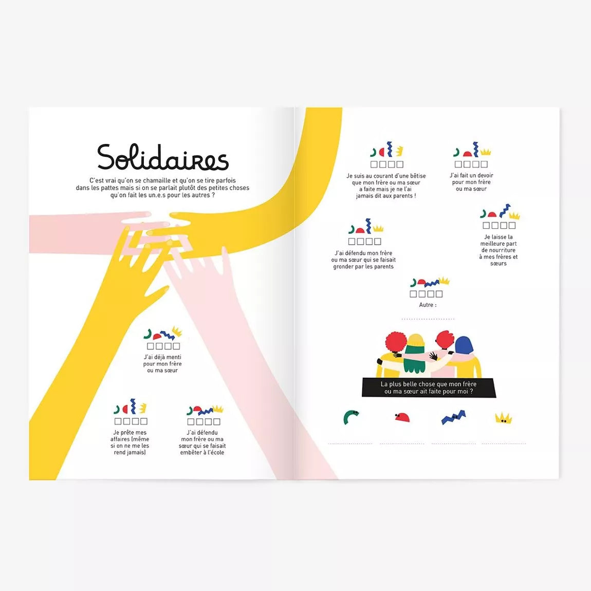 Livre à compléter - Entre frères et soeurs