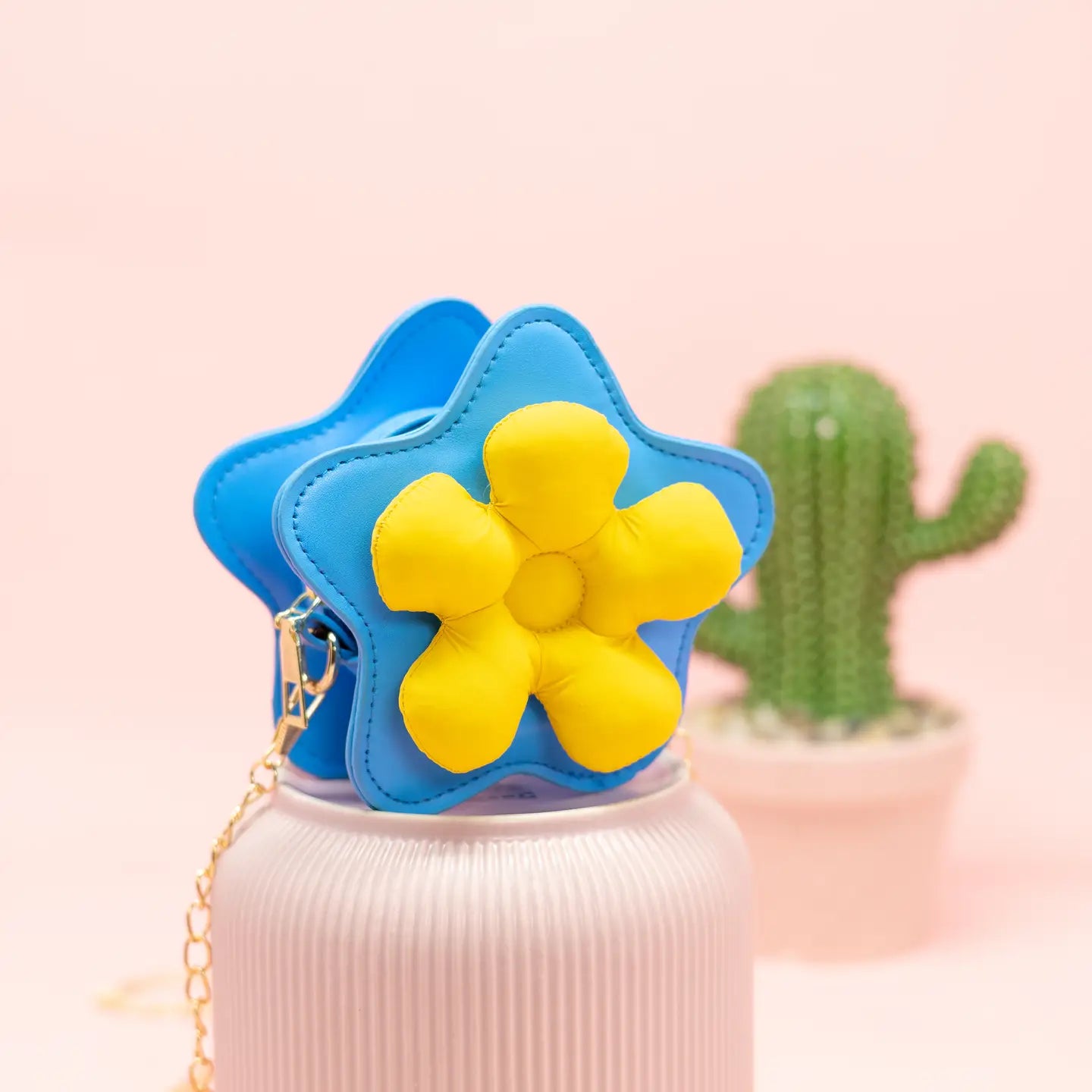 Mini sac fleurs - Bleu