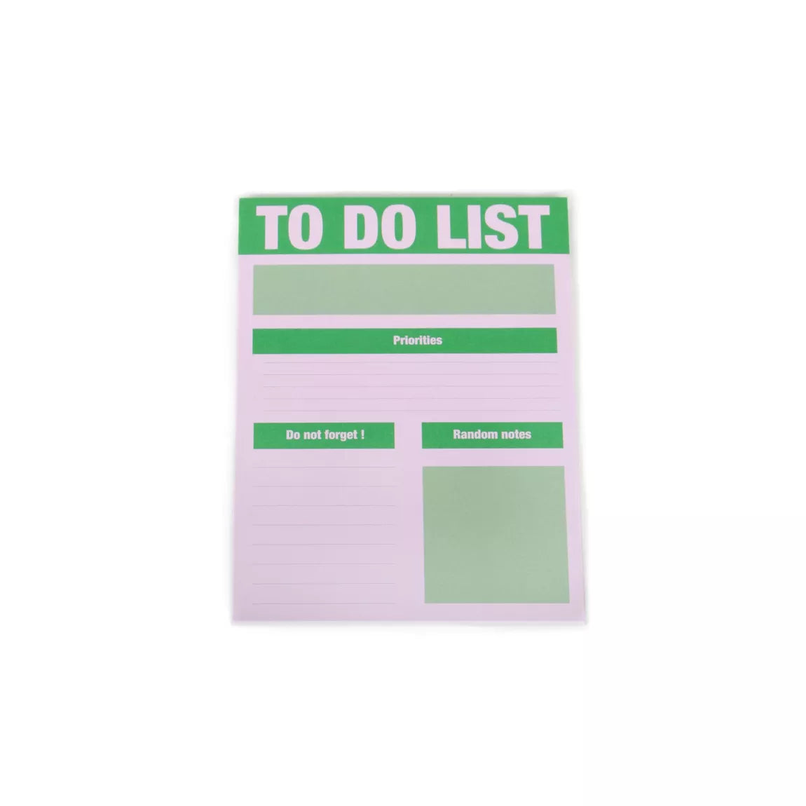 Carnet To do list - Vert & Rose