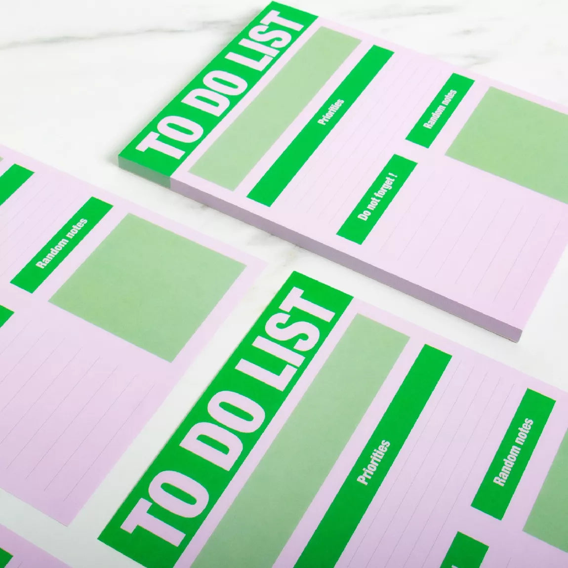 Carnet To do list - Vert & Rose