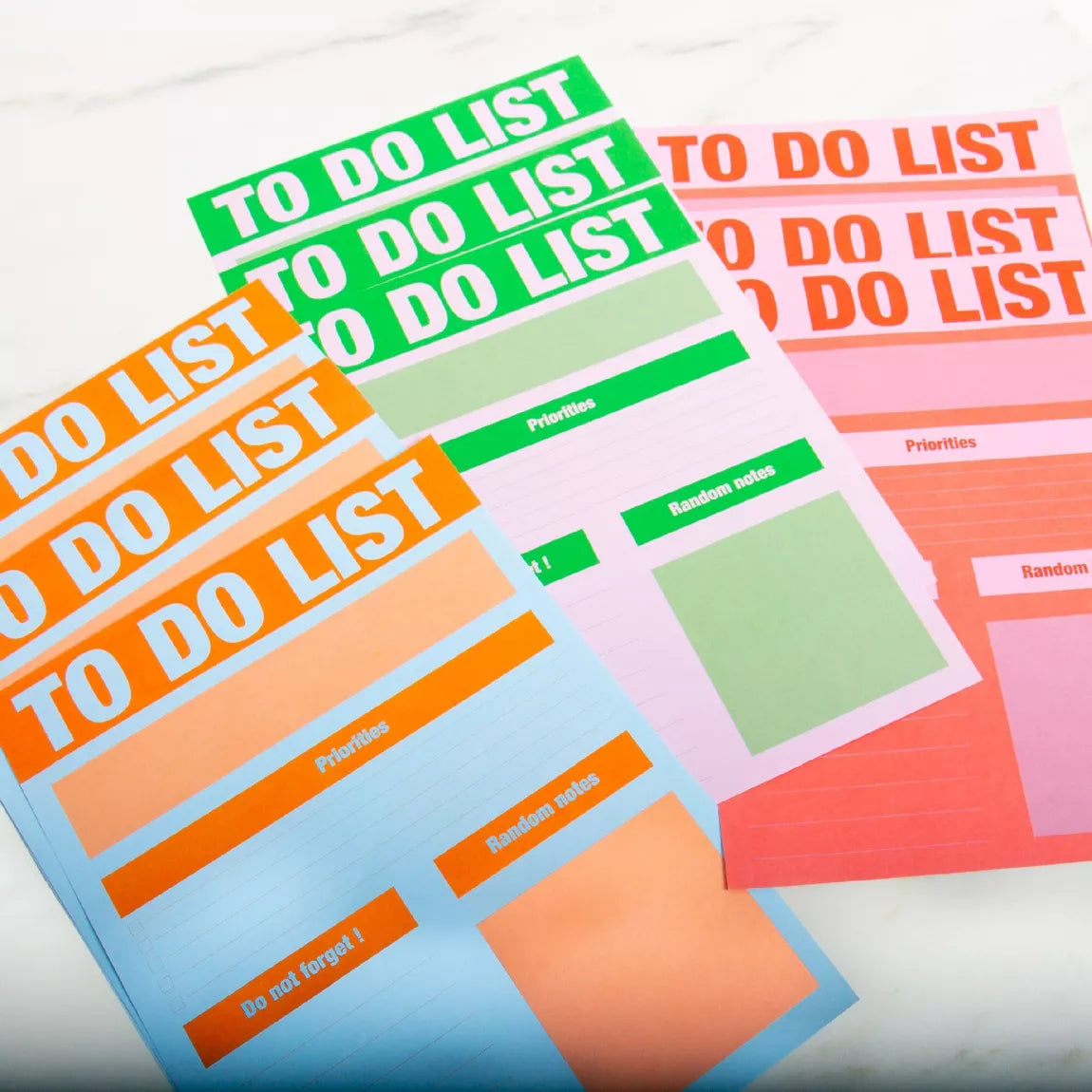 Carnet To do list - Vert & Rose