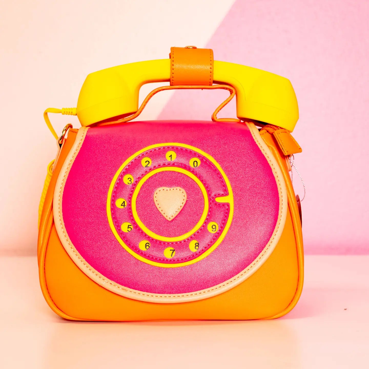 Sac téléphone - Orange & Rose