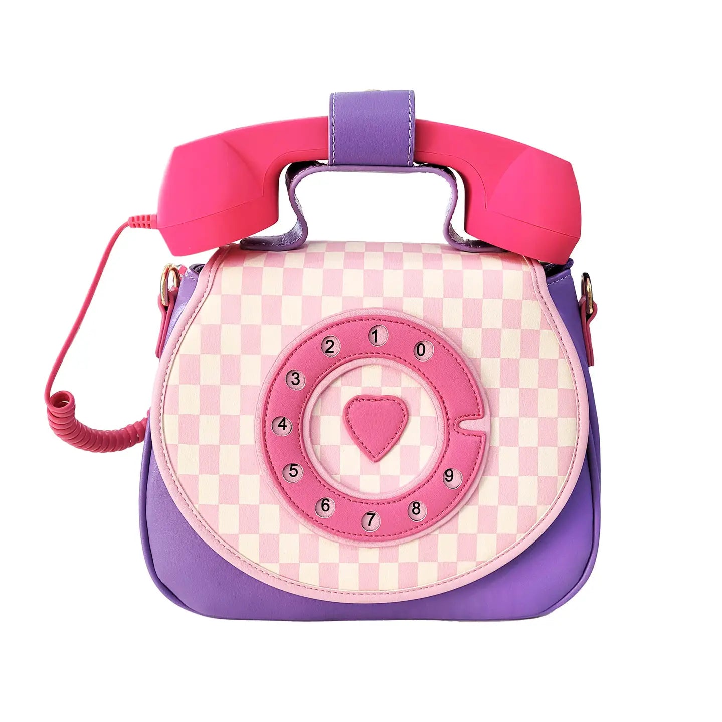 Sac téléphone - Damier violet
