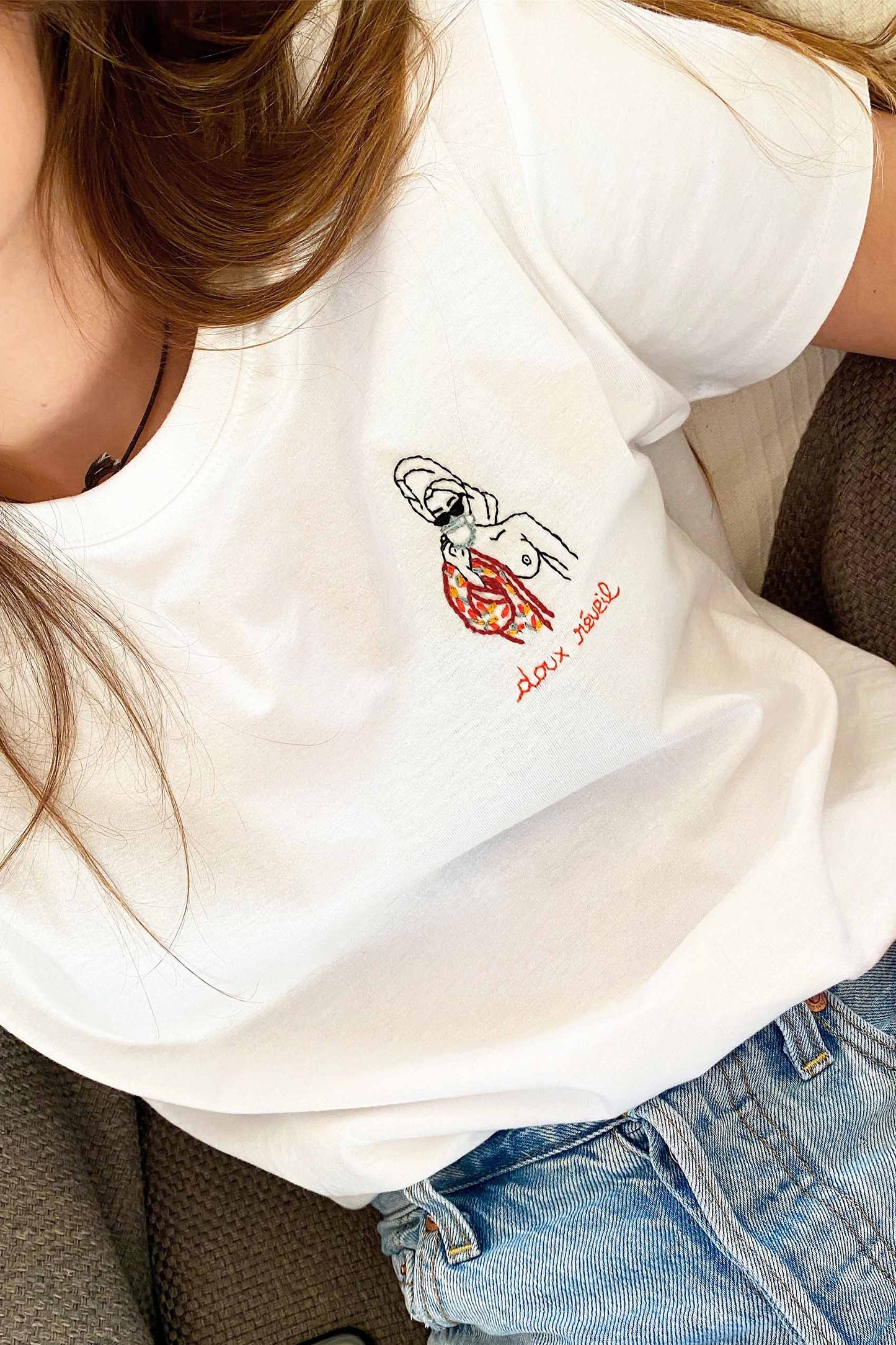 T-shirt brodé - Doux réveil