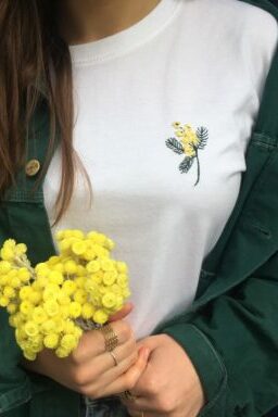 T-shirt brodé - Mimosa