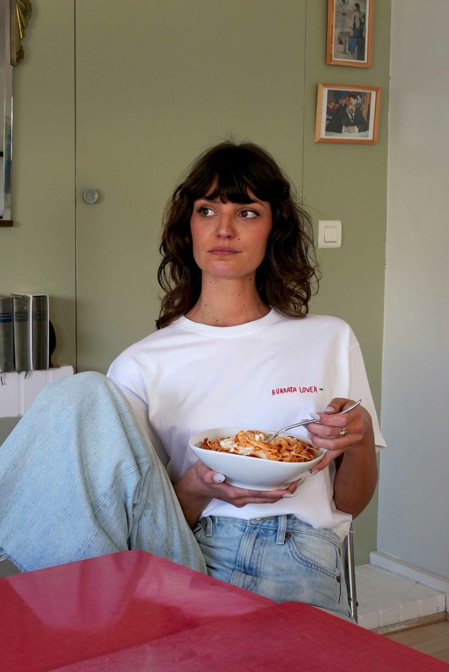 T-shirt brodé - Burrata Lover