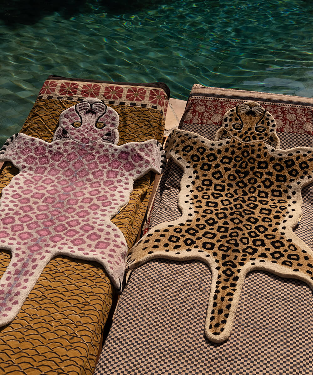 Tapis Léopard Rose - XL