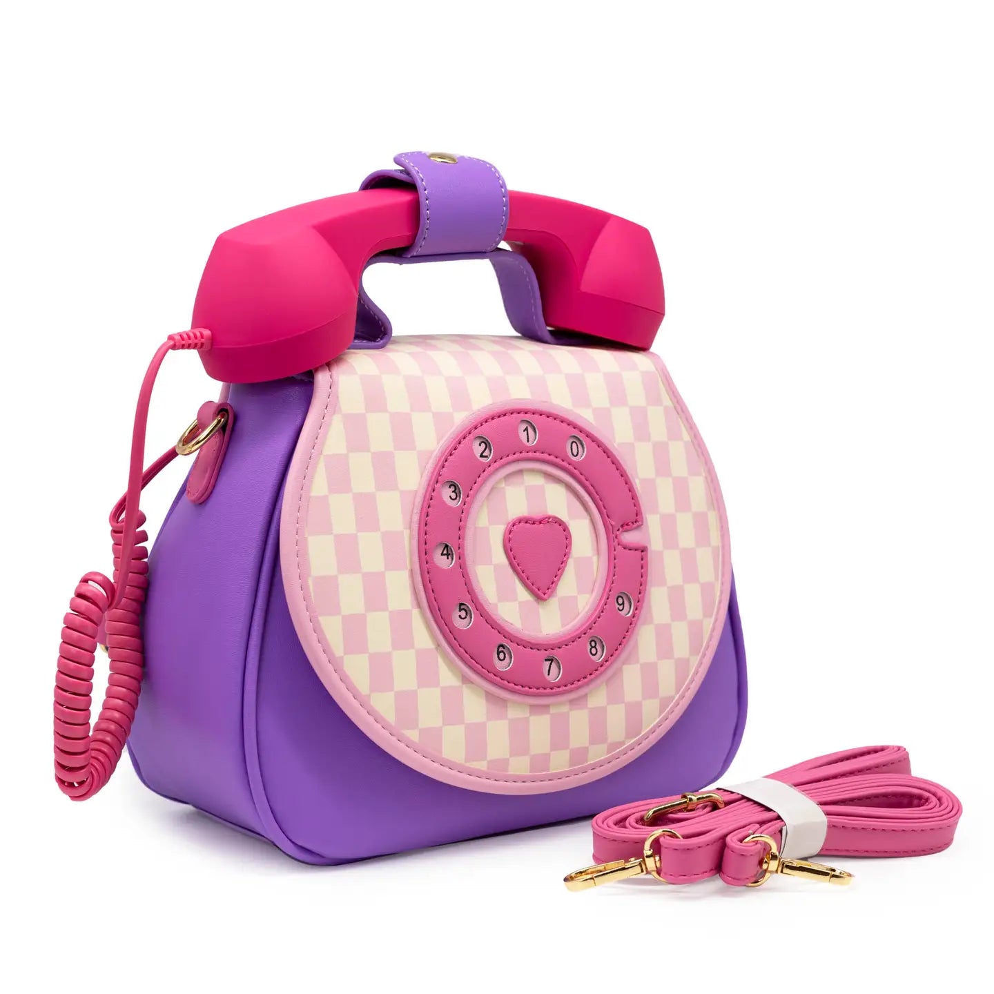 Sac téléphone - Damier violet