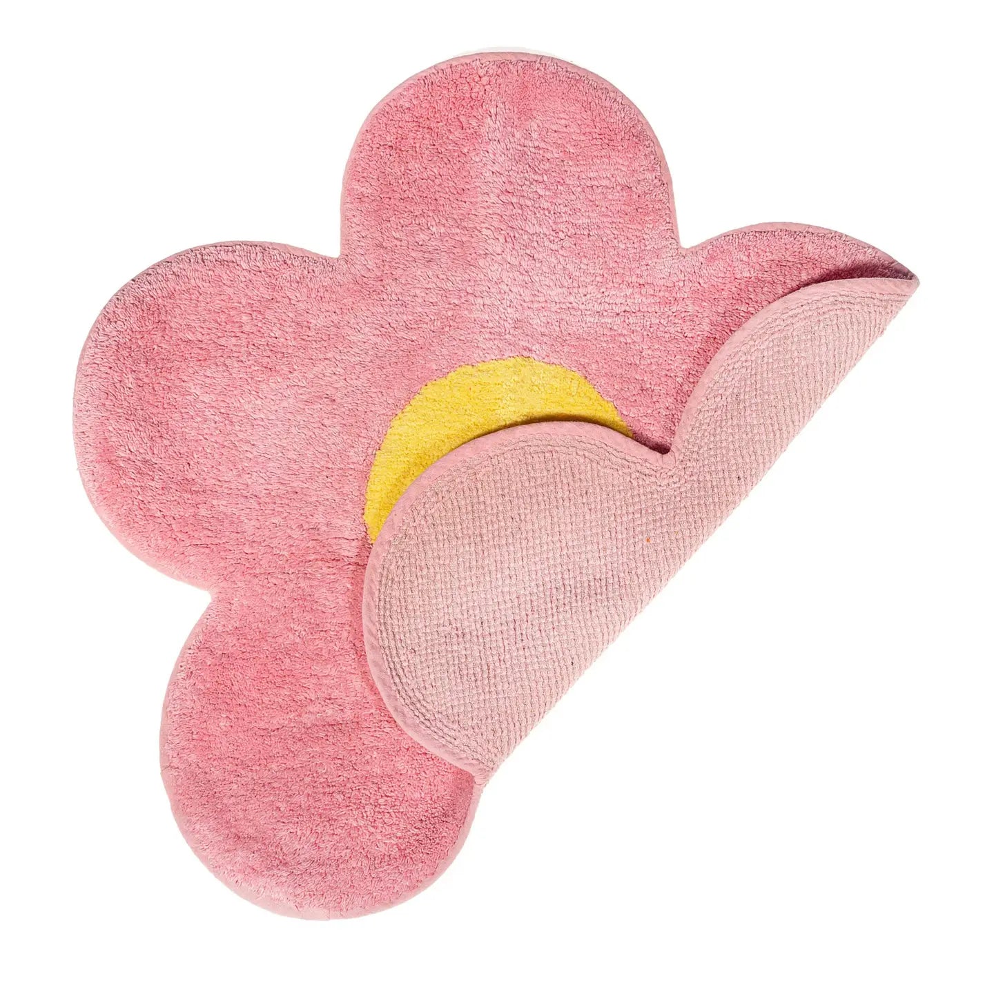 Tapis de bain - Fleurs rose
