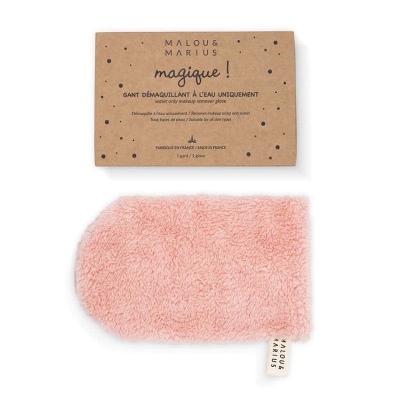 Gant démaquillant à l'eau - Rose