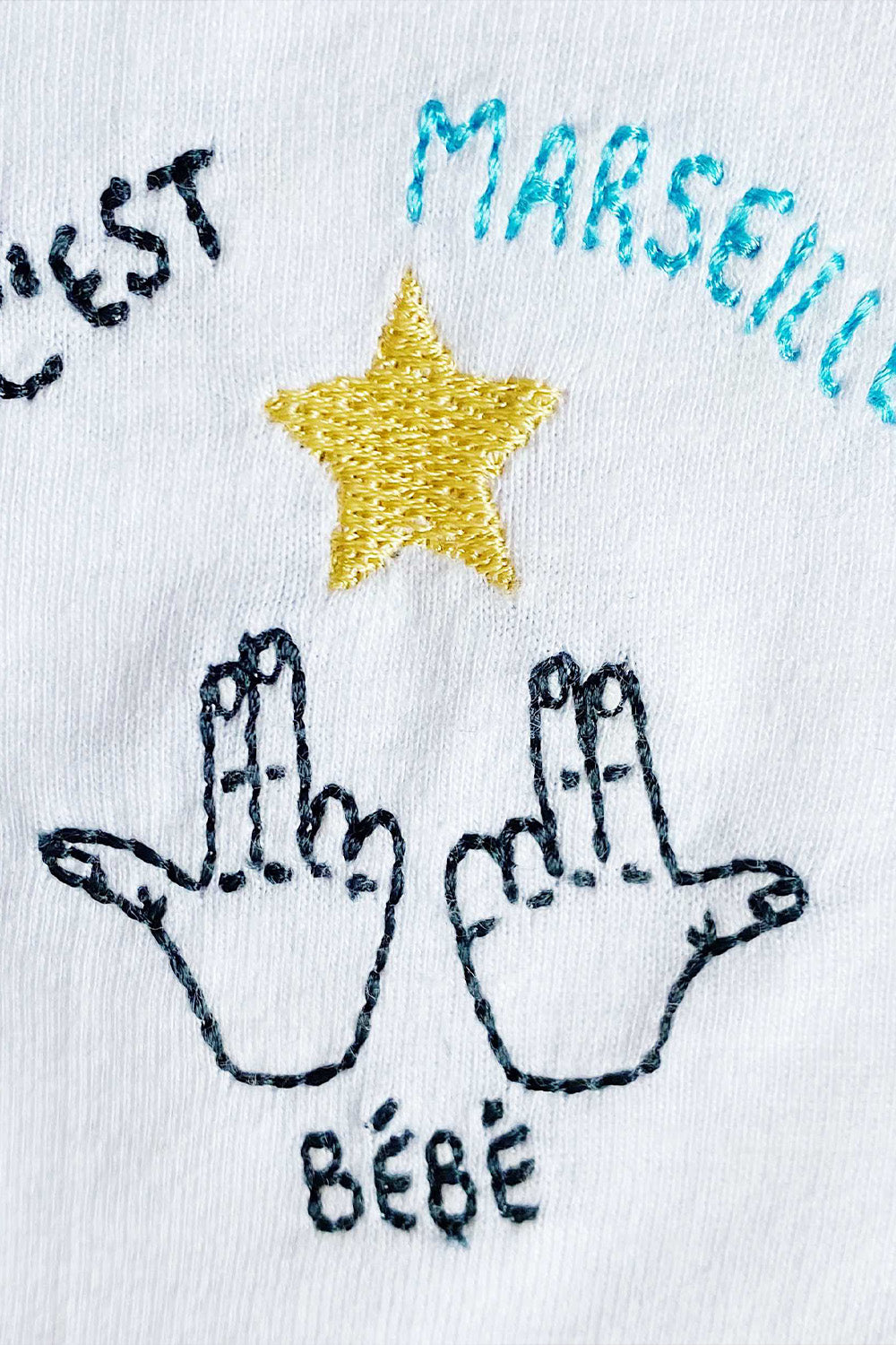 T-shirt brodé - Marseille bébé