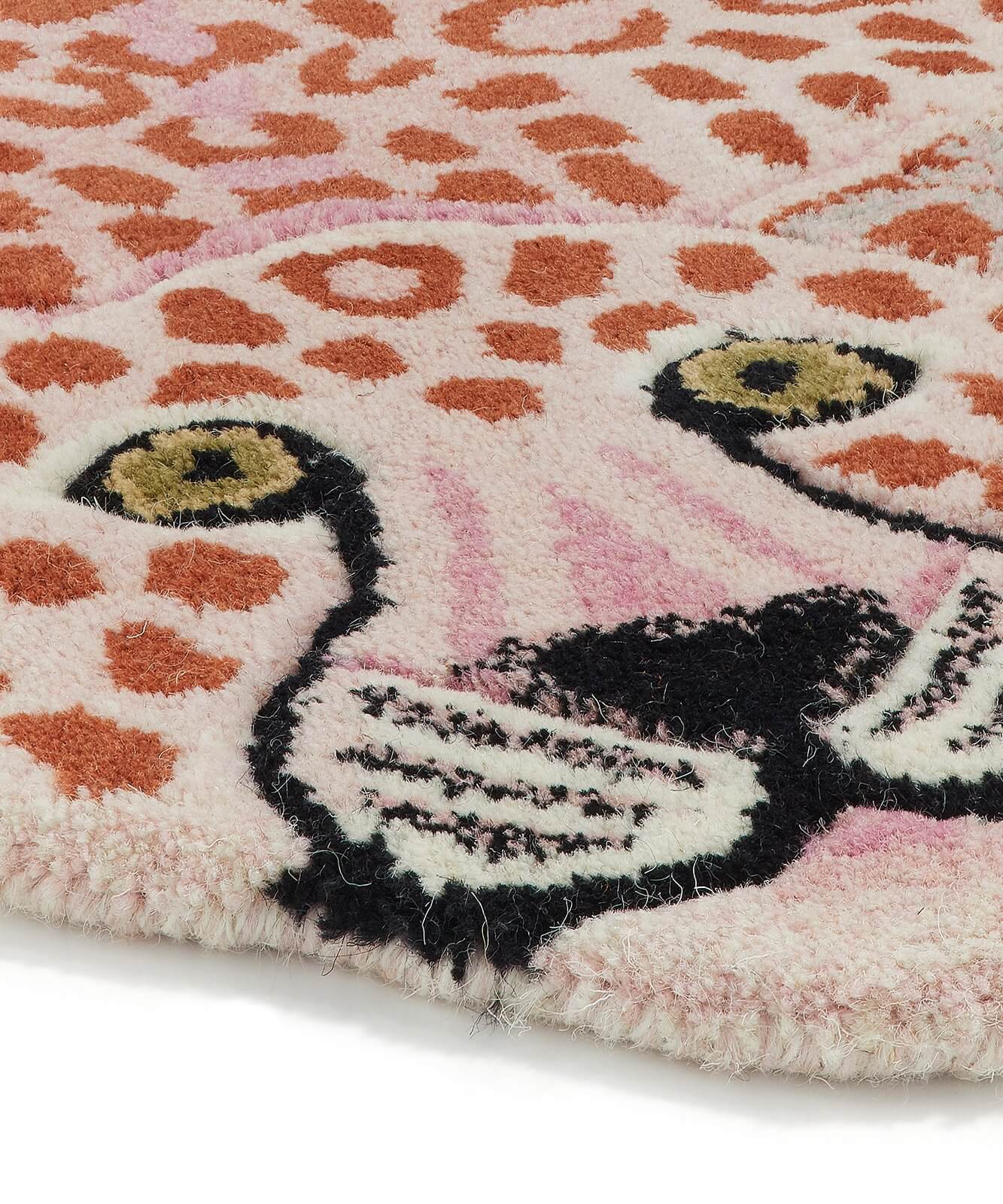 Tapis Léopard Rose - XL
