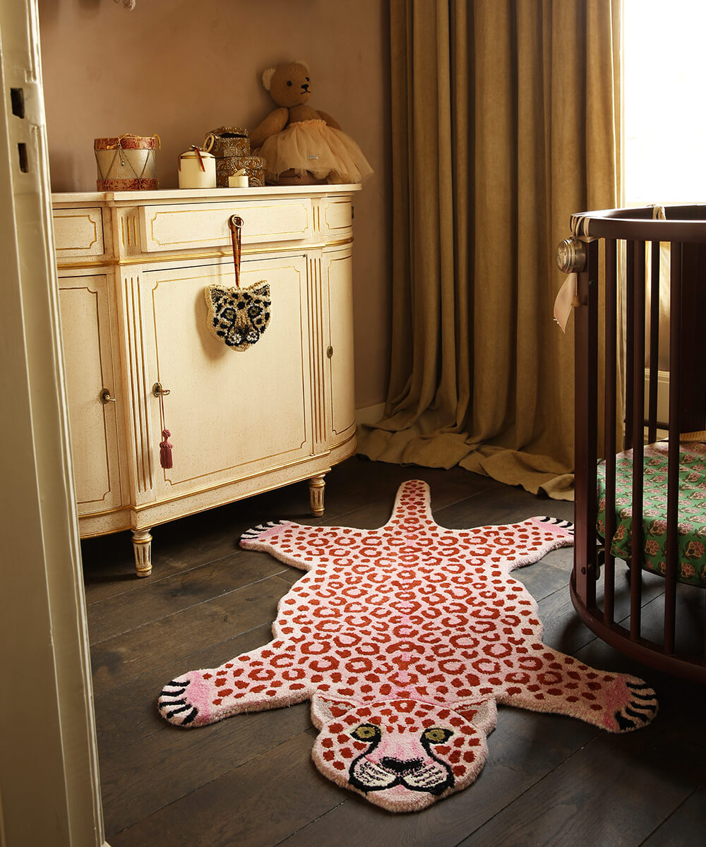 Tapis Léopard Rose - XL