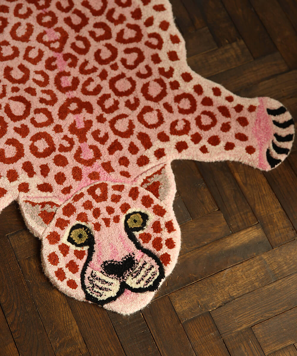 Tapis Léopard Rose - XL
