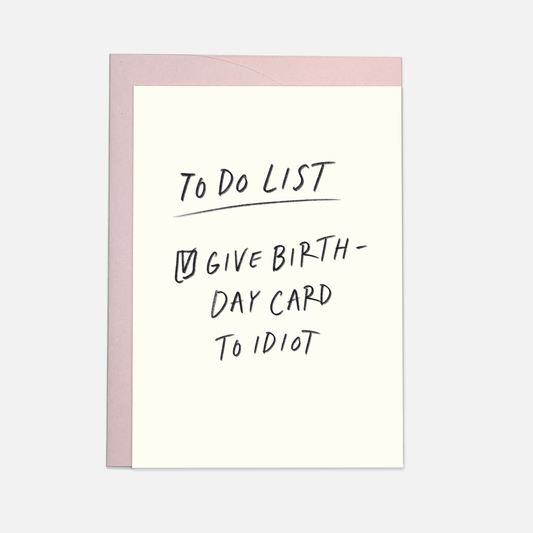 Carte postale - Anniversaire idiot