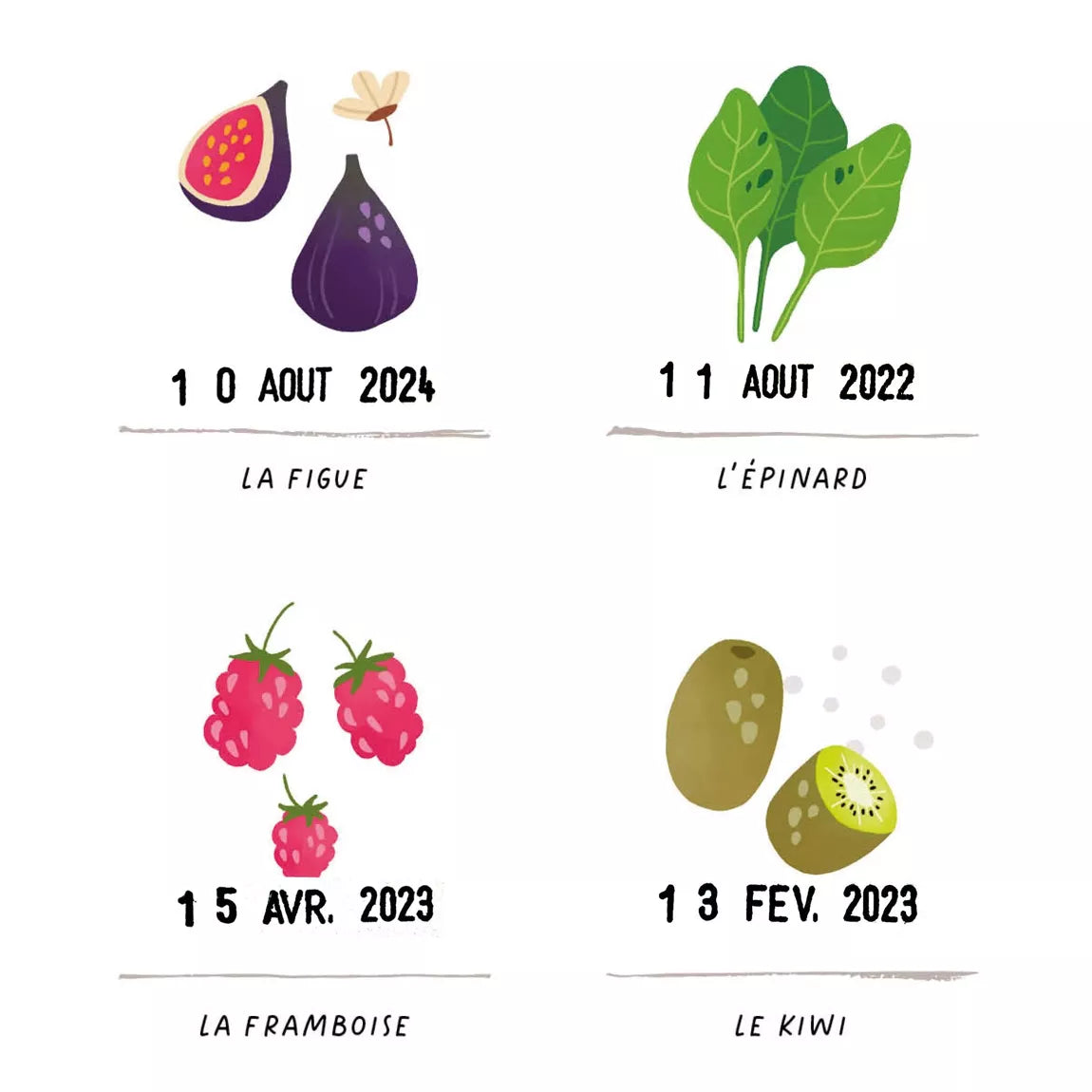 Mes premiers fruits et légumes - Affiche à dater