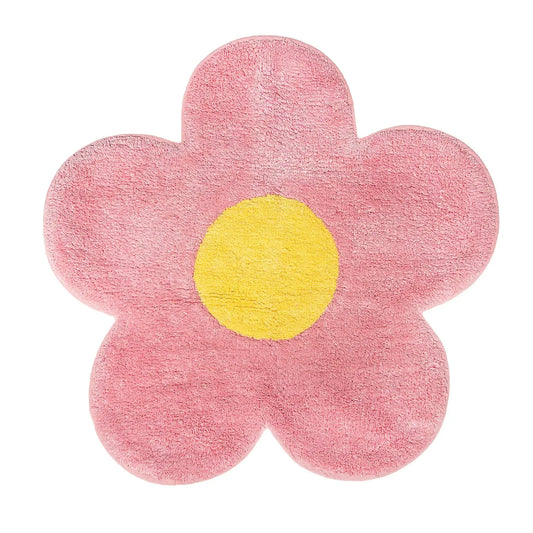 Tapis de bain - Fleurs rose