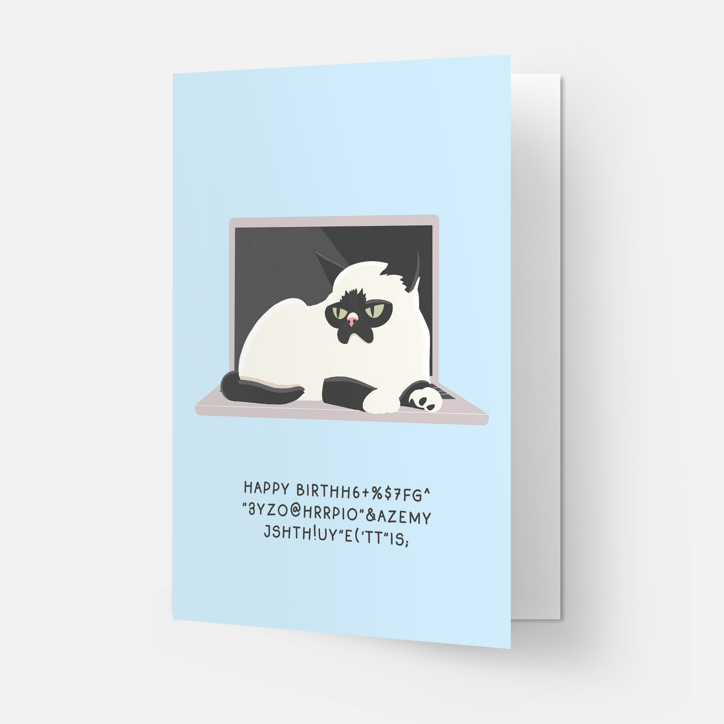 Carte postale - Clavier chat