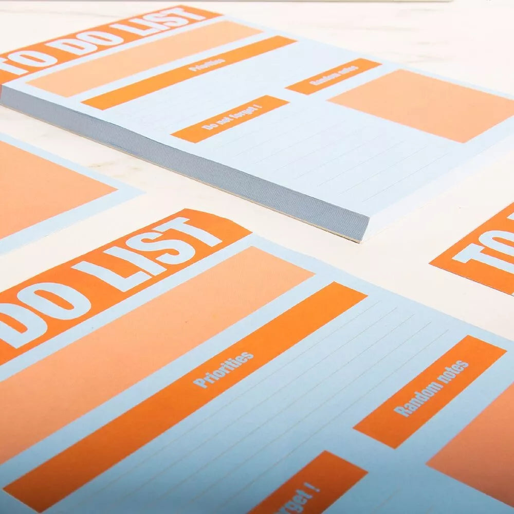 Carnet To do list - Bleu & Orange