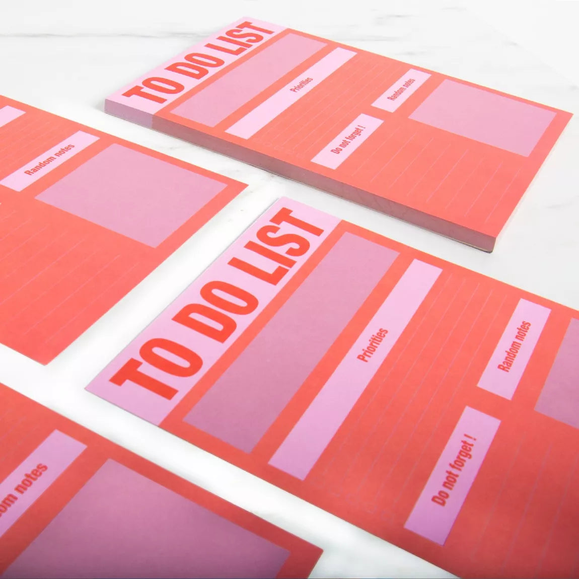 Carnet To do list - Rose & Rouge