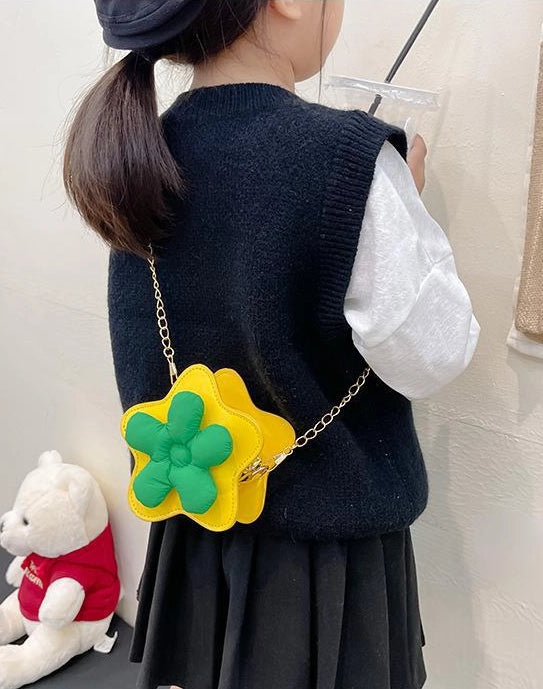 Mini sac fleurs - Jaune