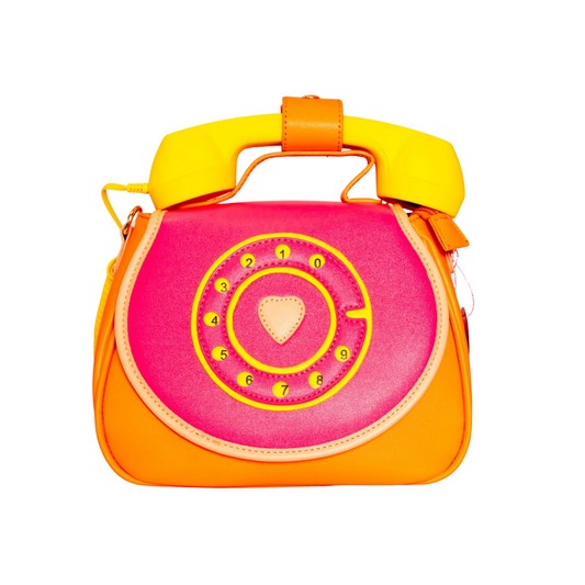Sac téléphone - Orange & Rose