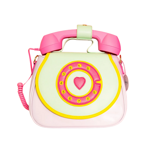 Sac téléphone - Vert & Rose