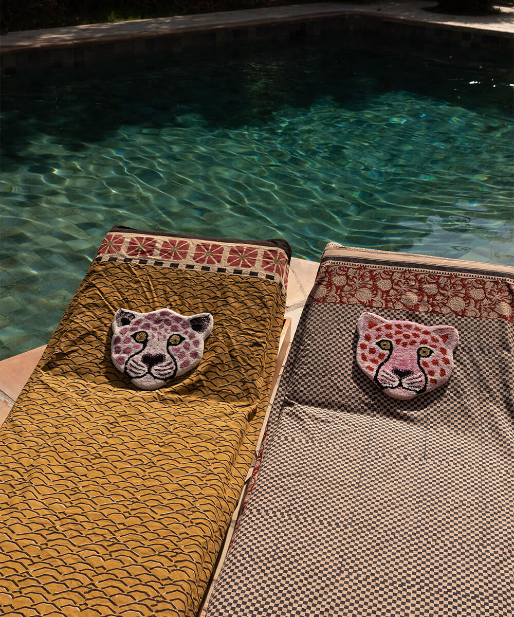 Tapis Léopard Rose - Tête