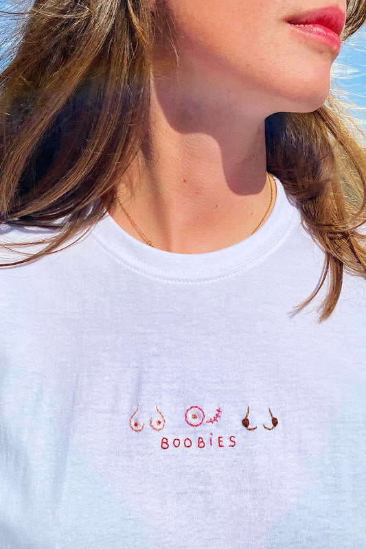 T-shirt brodé - Boobies