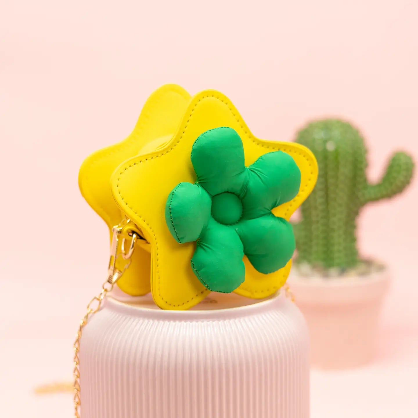 Mini sac fleurs - Jaune