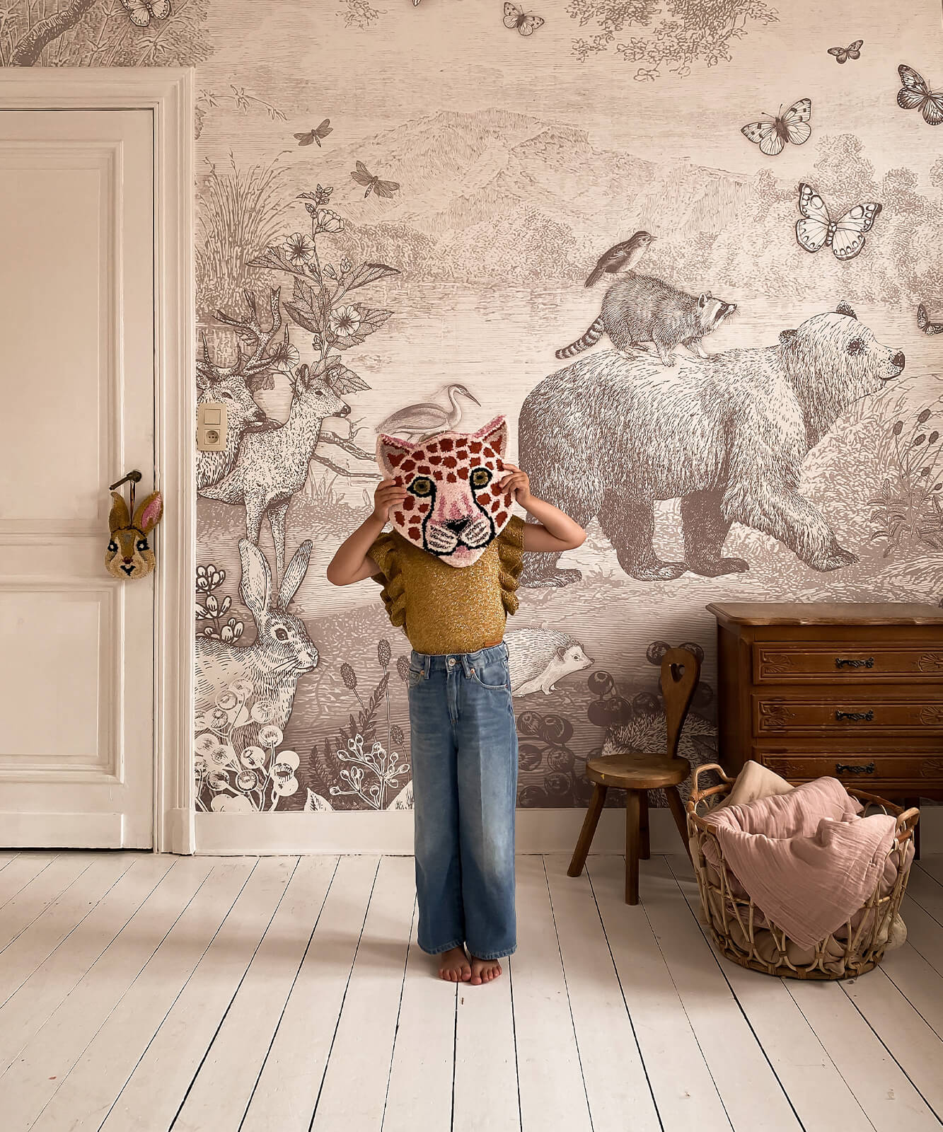 Tapis Léopard Rose - Tête