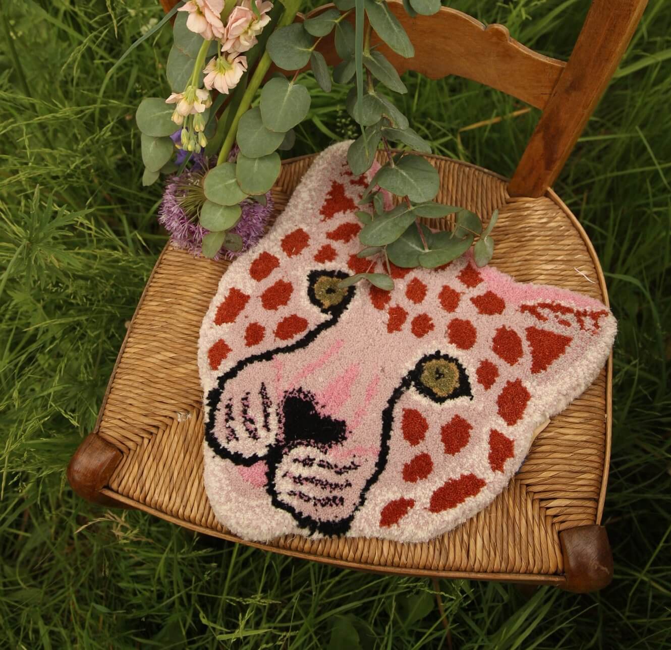 Tapis Léopard Rose - Tête