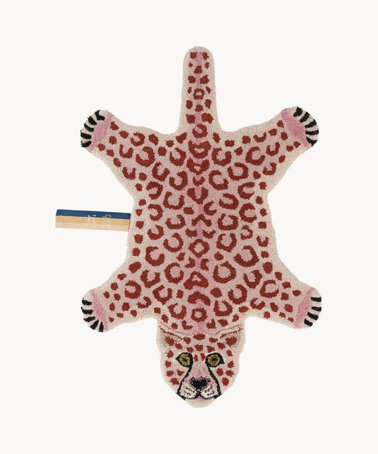 Tapis Léopard Rose - XS
