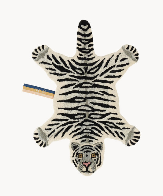 Tapis Tigre Blanc - XS